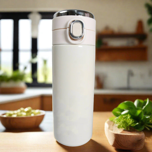Smart Vacuum Insulated Water Bottle with LED Temperature Display, Cold & Hot | Leak Proof | Office Bottle | Gym | Home | Kitchen | Hiking | Trekking | Travel Bottle (Mix Color & Design / 420 ML)