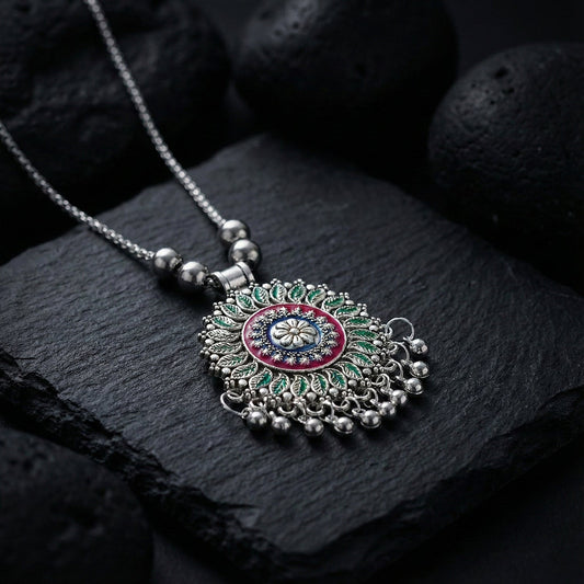 Floral mandala pendant